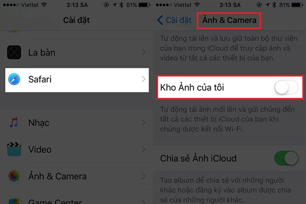 giải phóng bộ nhớ cho iPhone 3