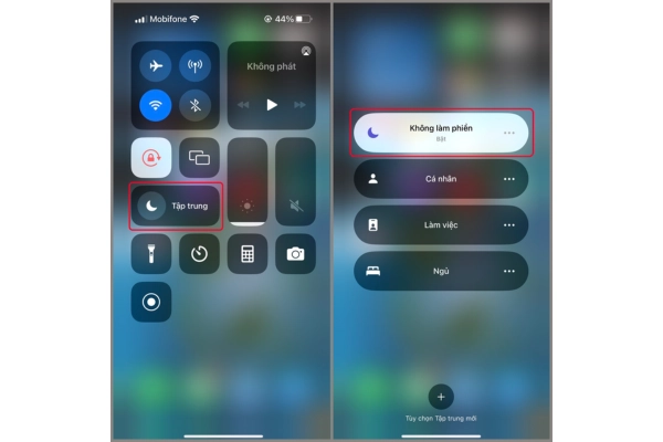 không làm phiền iphone