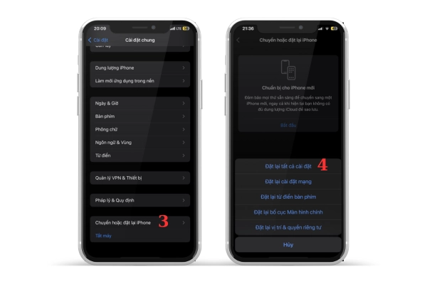 Bước cuối cùng khôi phục