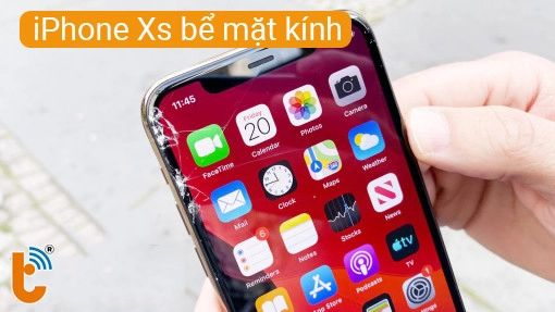 iPhone XS bể mặt kính