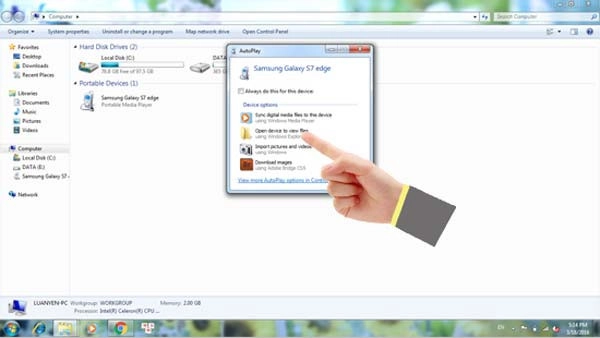 kết nối Samsung Galaxy S7 với máy tính 3