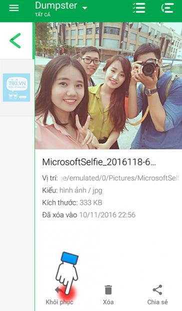 khôi phục dữ liệu trên Android 7