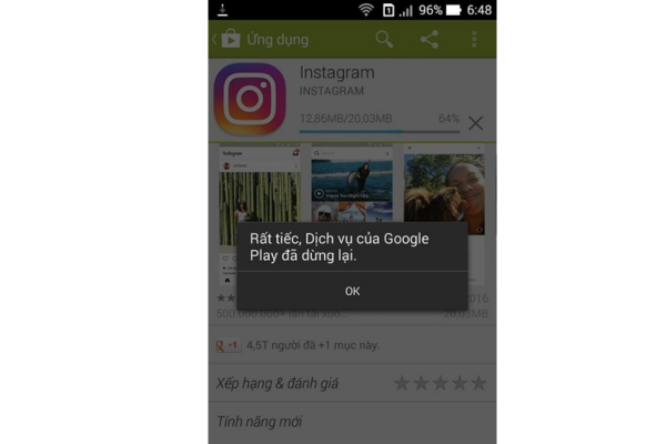 lỗi dịch vụ google play đã dừng 5