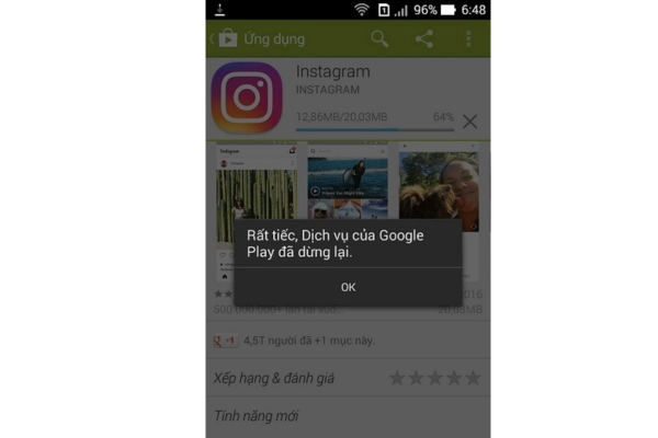 lỗi dịch vụ google play đã dừng 5