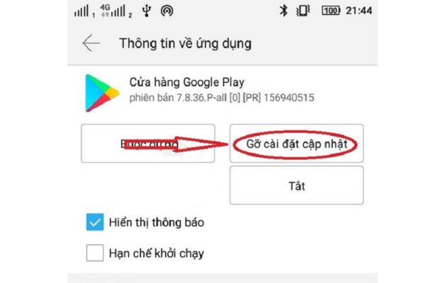  lỗi dịch vụ google play đã dừng3