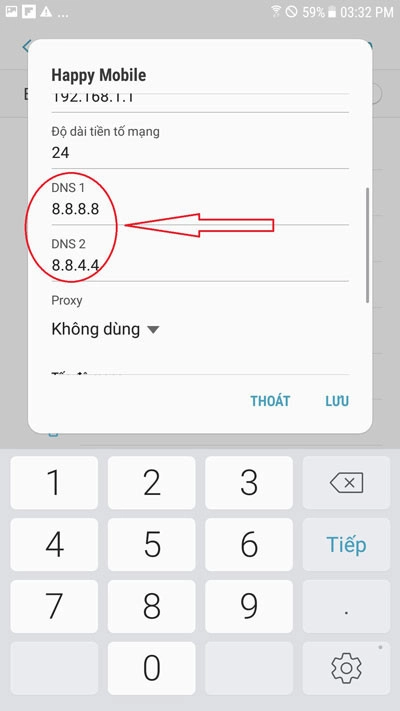 lỗi DNS trên điện thoại 2