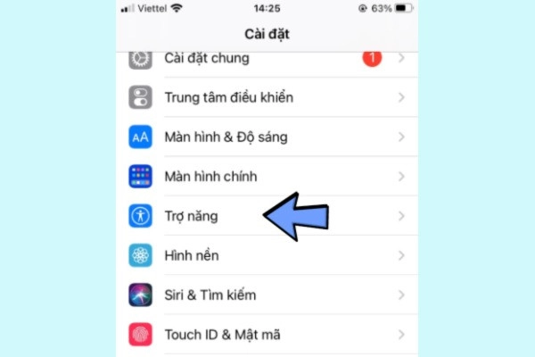 Trợ năng trên iphone