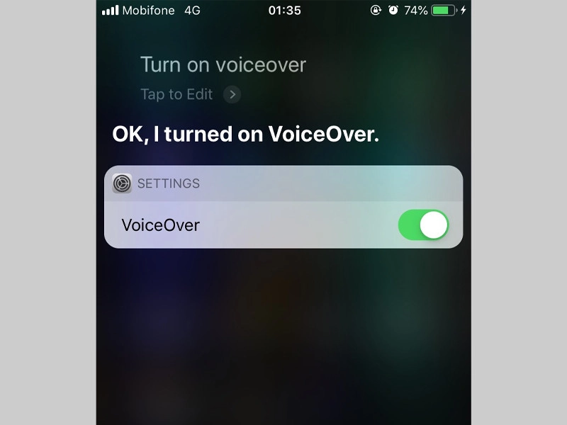 tắt chế độ voiceover 4