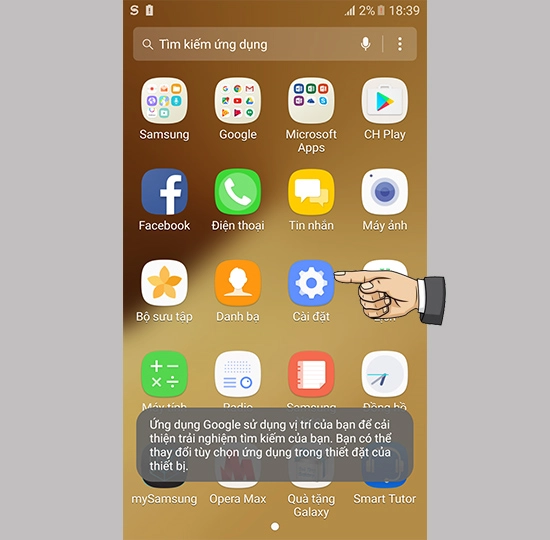 tắt lớp phủ màn hình trên samsung 2