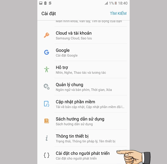 tắt lớp phủ màn hình trên samsung 7