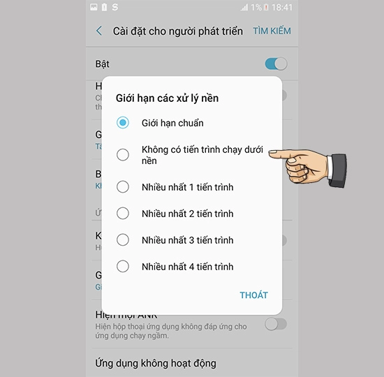 tắt lớp phủ màn hình trên samsung 9
