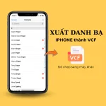 Xuất danh bạ từ iPhone ra file VCF cực dễ