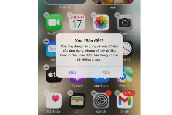 xoá ứng dụng mặc định trên iphone 4
