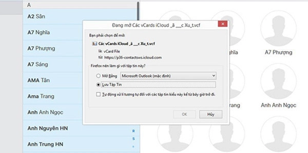 Xuất danh bạ từ iPhone ra file VCF 4