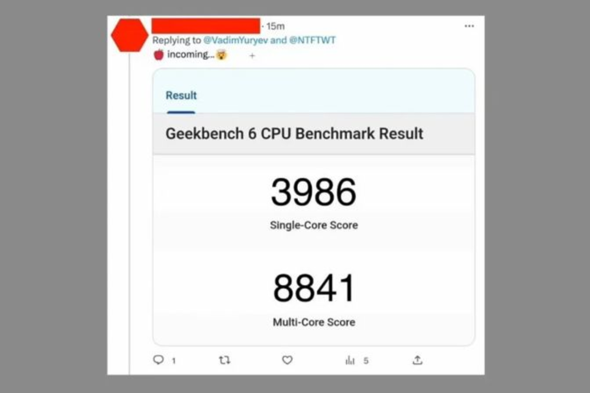 Điểm GeekBench 6 của con chip A17 Bionic bị rò rỉ