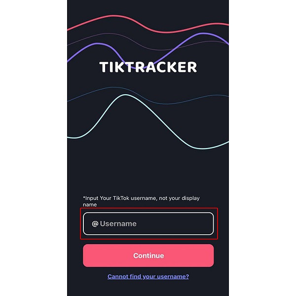 Mở ứng dụng Tik Tracker
