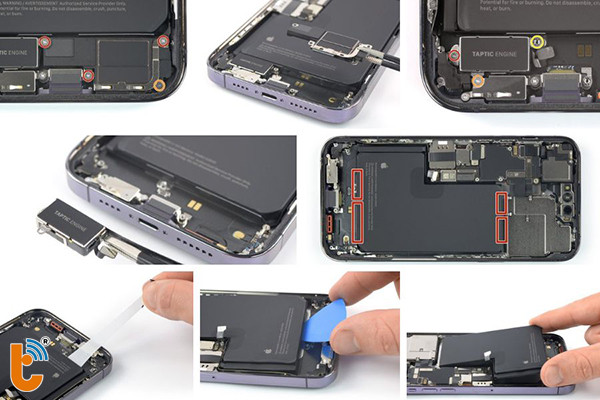 Các bước tháo pin iPhone 14 Pro