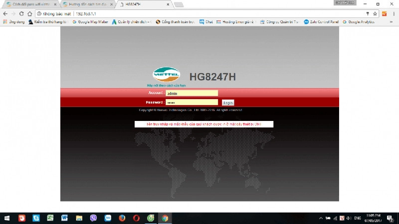cách đổi mật khẩu wifi viettel 1