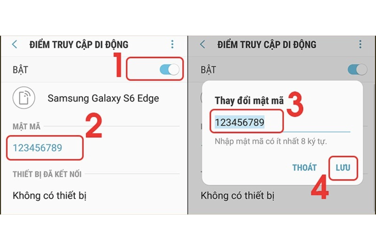 cách phát wifi trên samsung 3