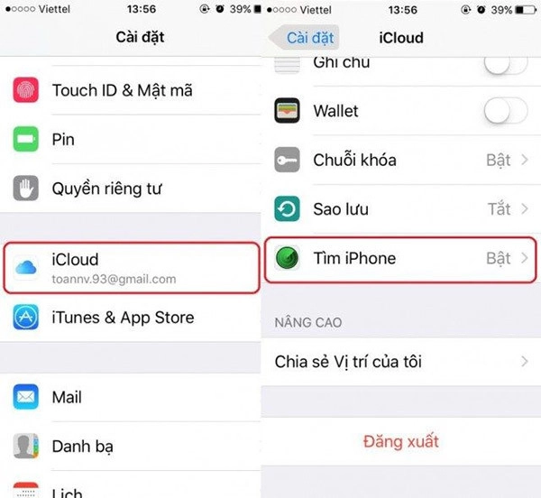 Cách thoát icloud ẩn