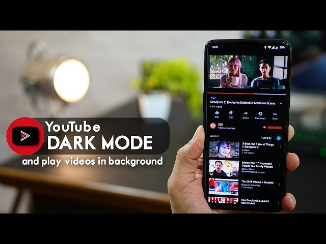 chế độ dark mode youtube