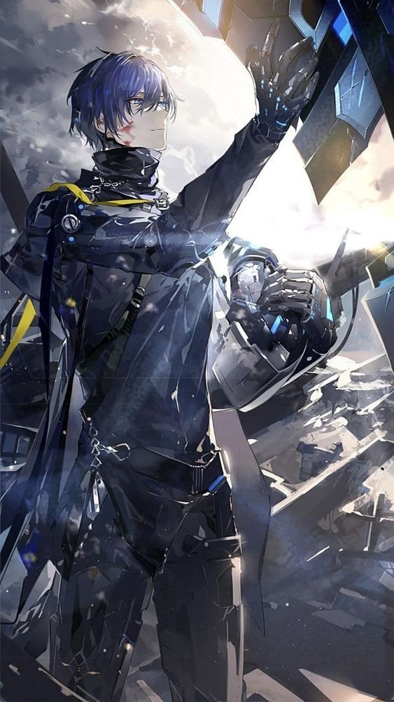 Hình nền anime ngầu nam dưới ánh trăng