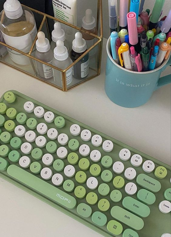 Hình nền bàn phím đẹp màu xanh lá