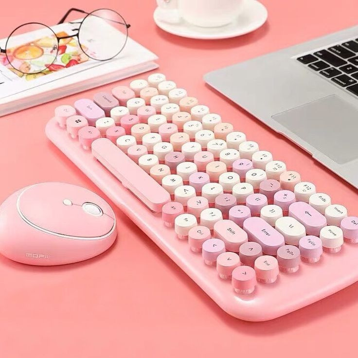 Hình nền bàn phím máy tính choe team mê màu hồng 