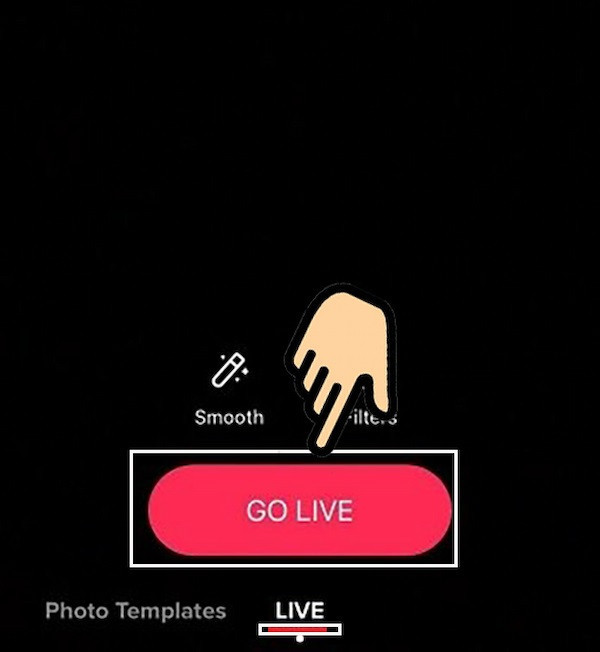 Nhấn chọn GO LIVE là đã có thể bắt đầu livestream