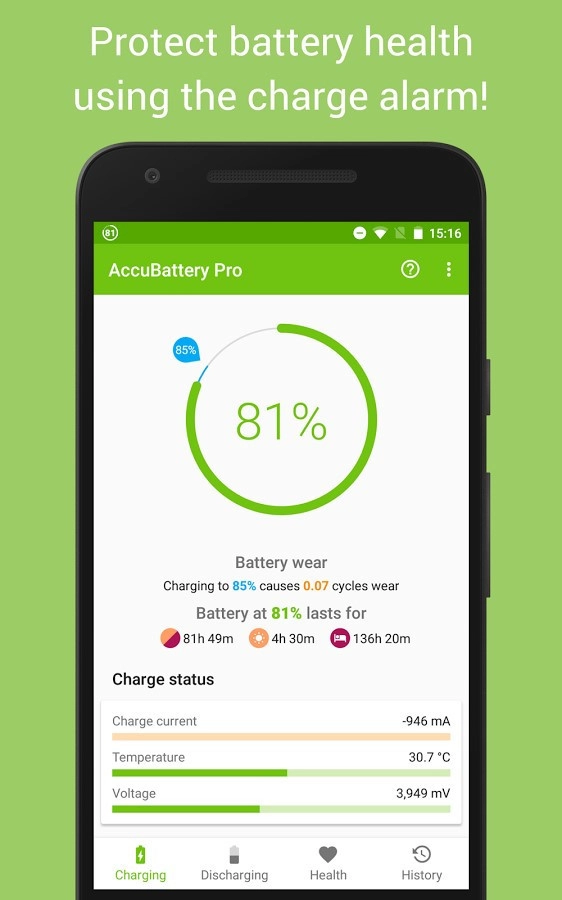 Kiểm tra độ chai pin trên huawei 3
