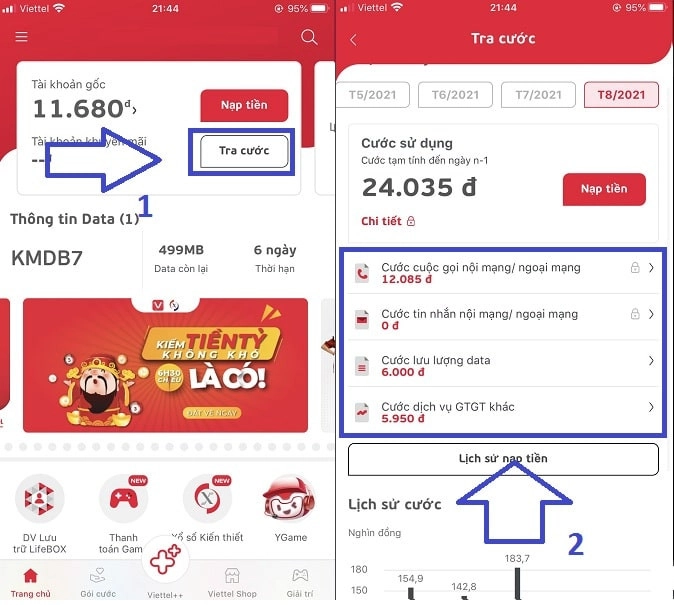 Kiểm tra qua App