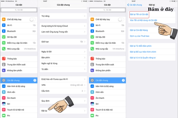 Cách khôi phục tất cả cài đặt gốc