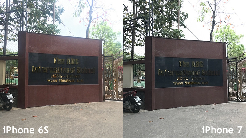 So sánh iPhone 6S và iPhone 7 ảnh chụp ban ngày