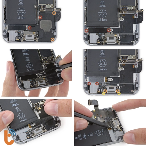 thay chân sạc iphone 6 3