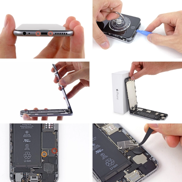 Các bước tháo màn hình iPhone 6