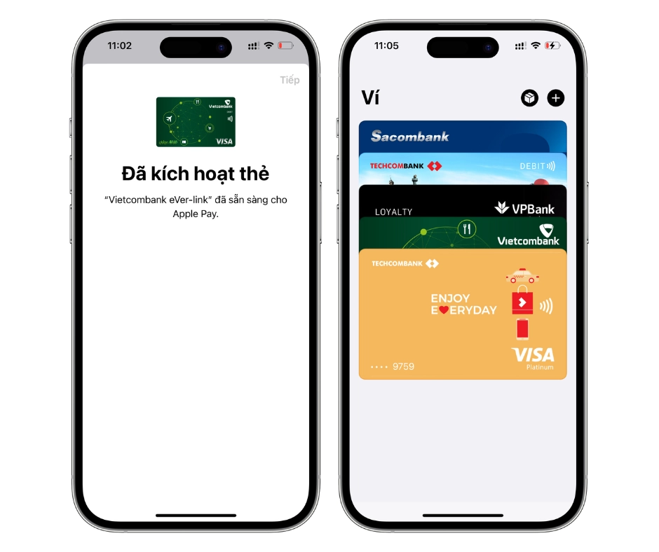 Thẻ đã được thêm vào Ví