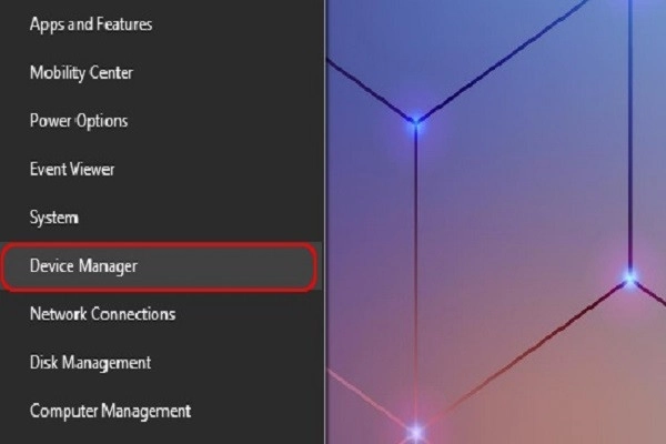 Mở cửa sổ Device Manager