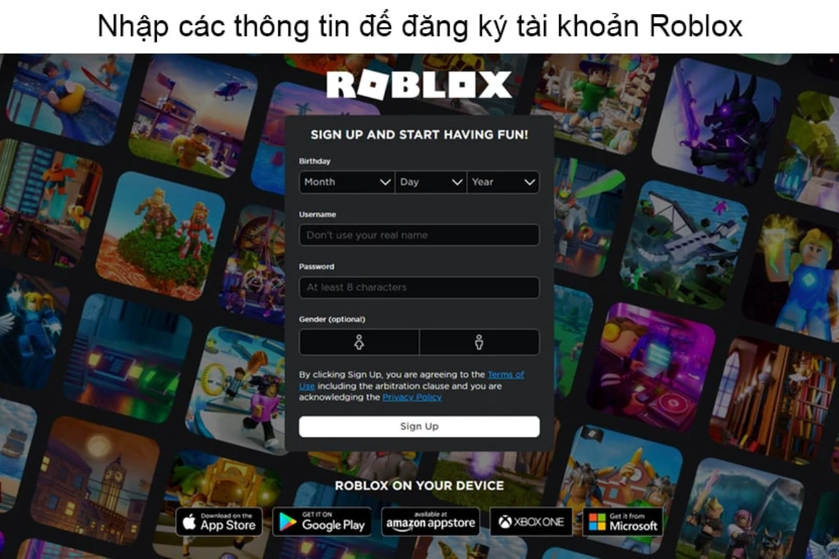 Cách đăng nhập Roblox