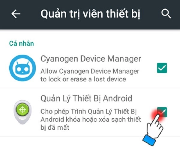 định vị điện thoại Android 4