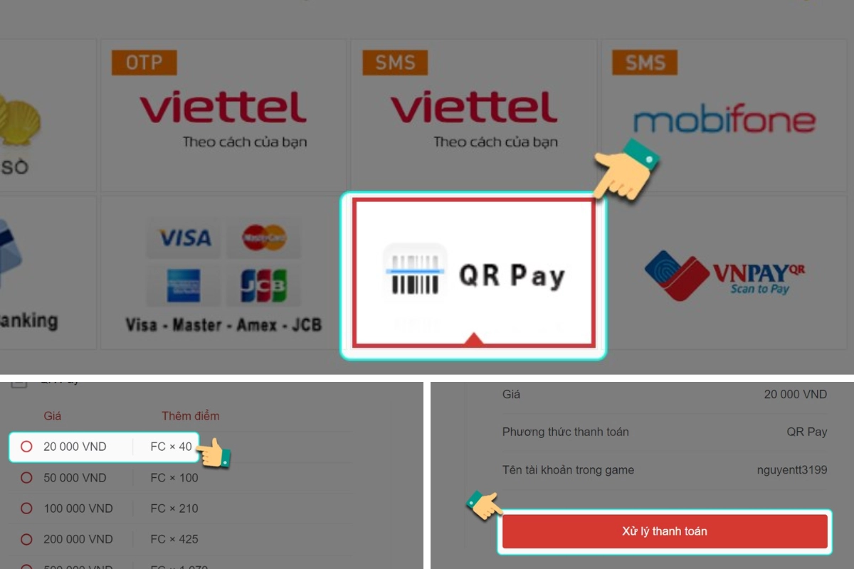 Nạp bằng tạo mã QR