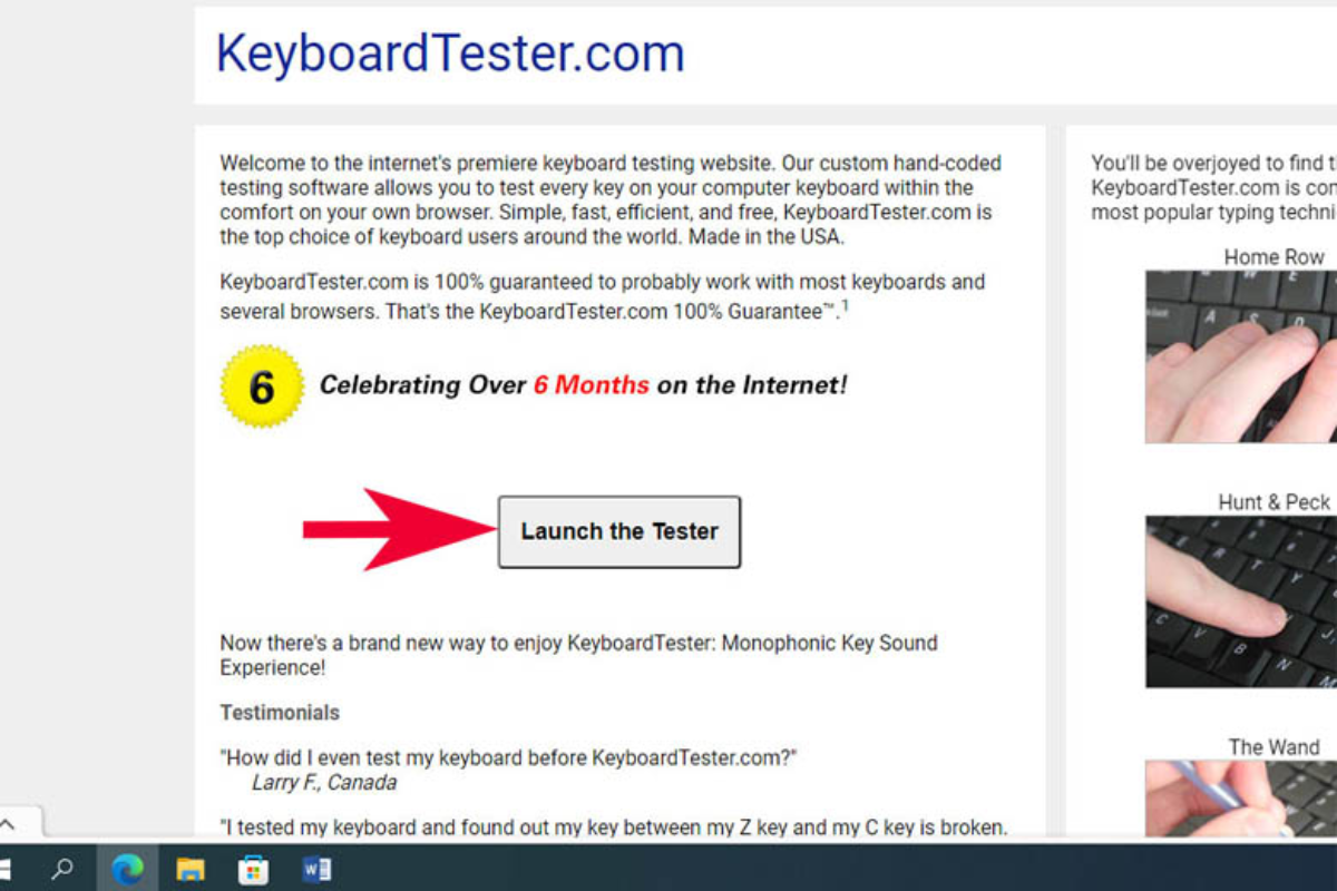Hướng dẫn các bước test bàn phím bằng Keyboardtester.com