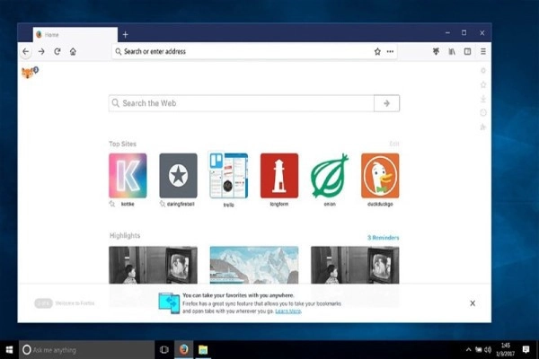 Phần mềm trình duyệt Mozilla Firefox