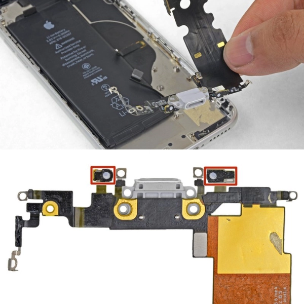 Tháo rời cụm chân sạc