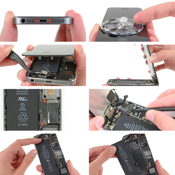 Các bước tháo linh kiện iPhone SE