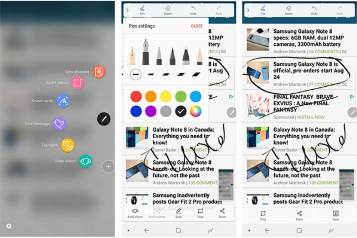 cách chụp màn hình sam sung note 9 bằng screen writer