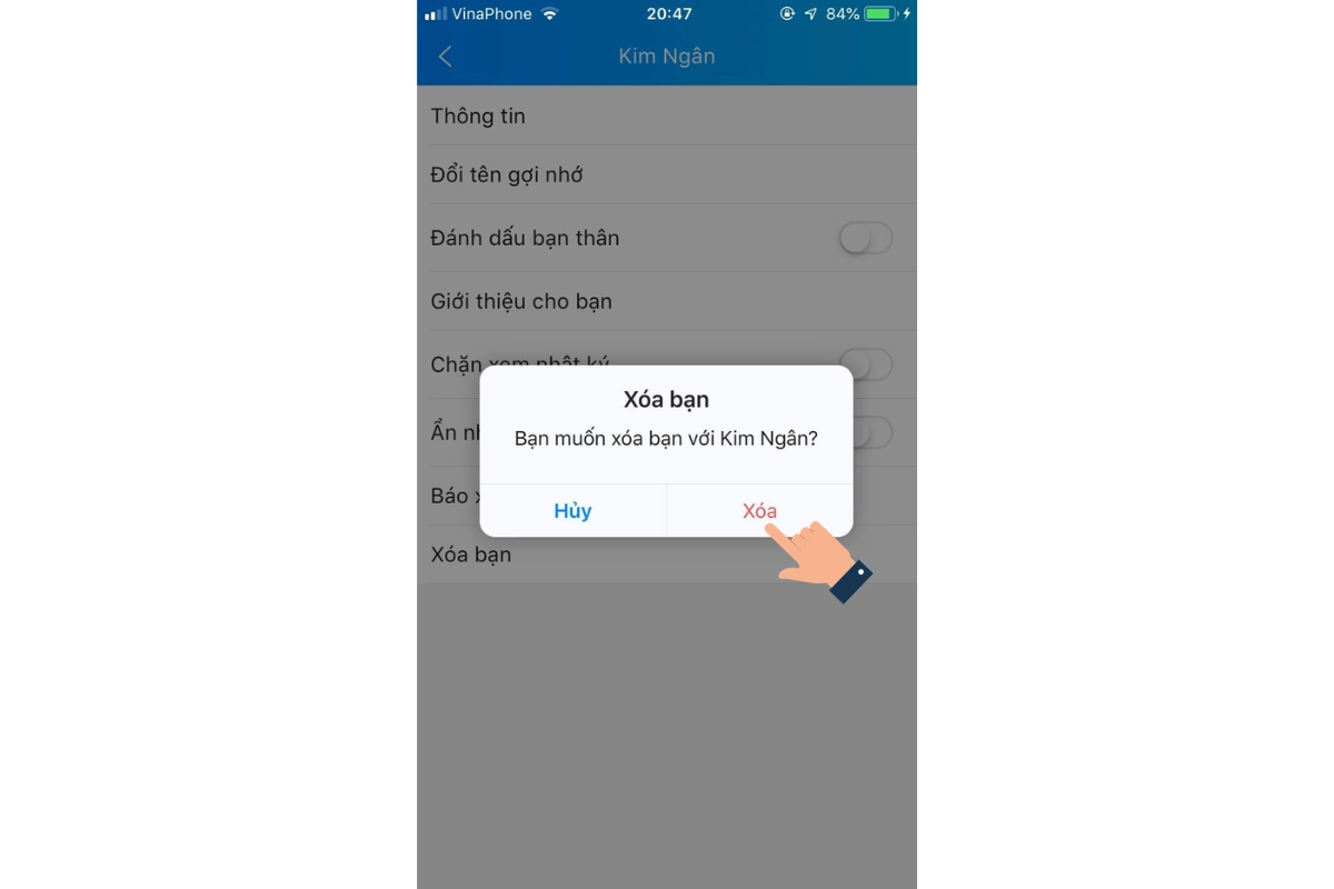 huy ket ban zalo iphone 4