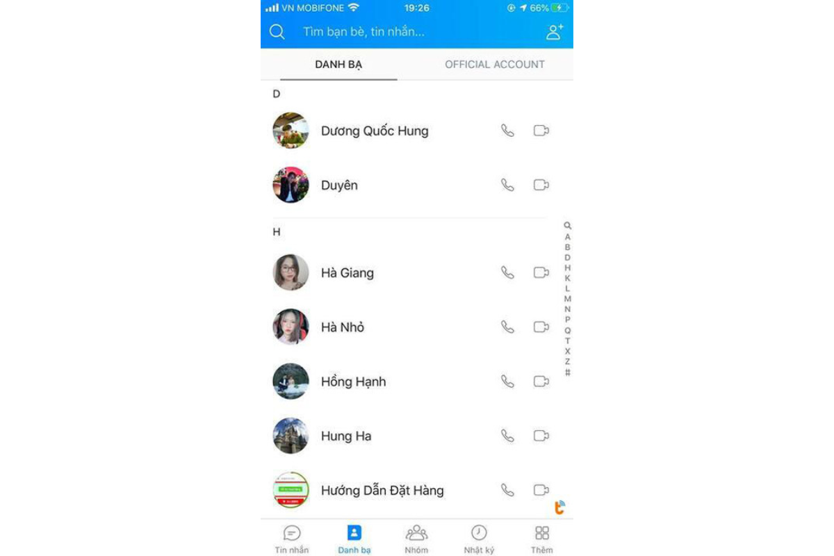 Xóa danh bạ Zalo 3