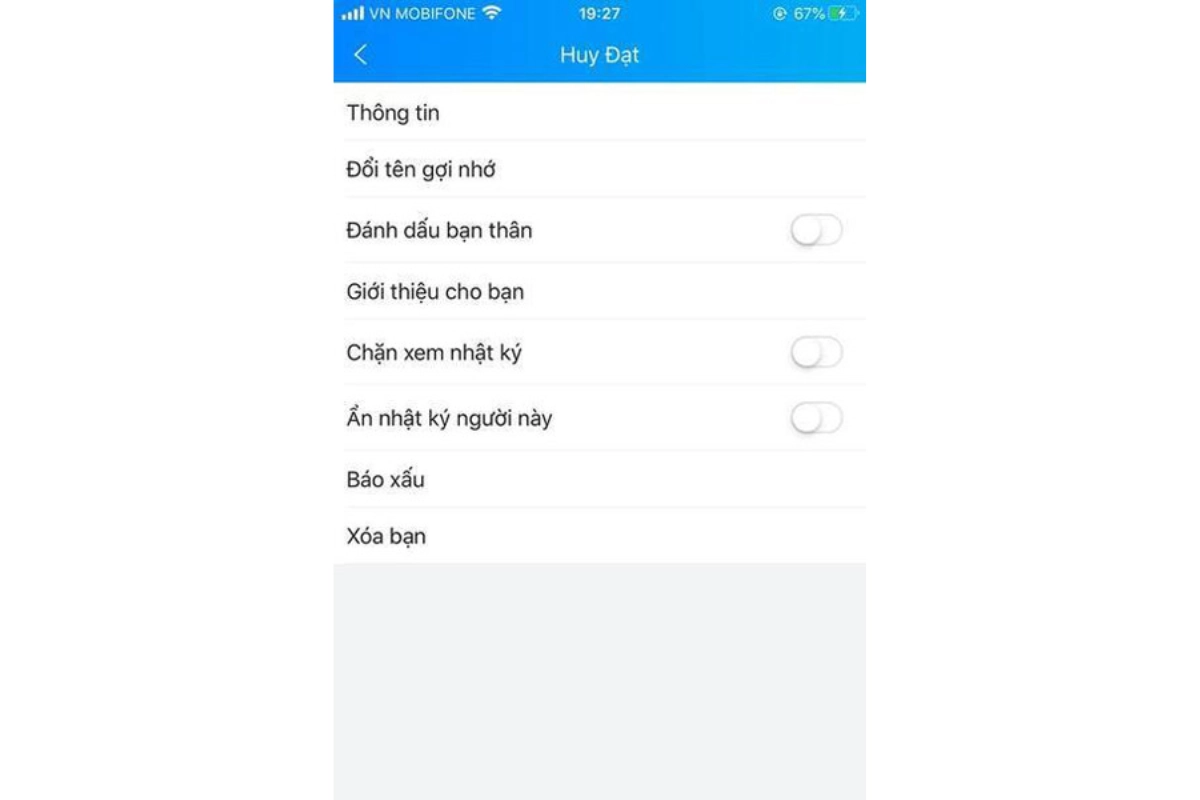 Xóa danh bạ Zalo 4