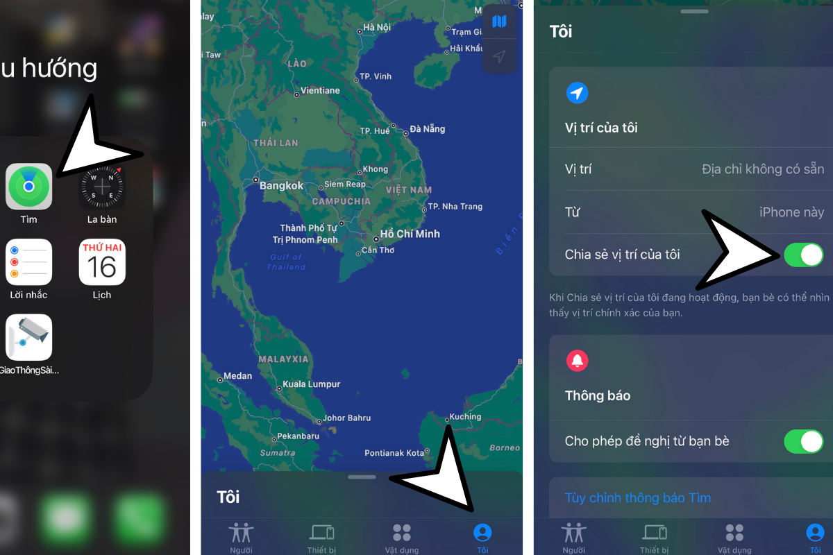 chia sẻ vị trí iphone.1