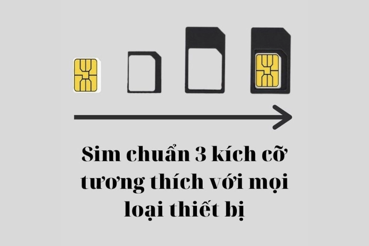 Chuẩn sim mới hỗ trợ nhiều kích cỡ
